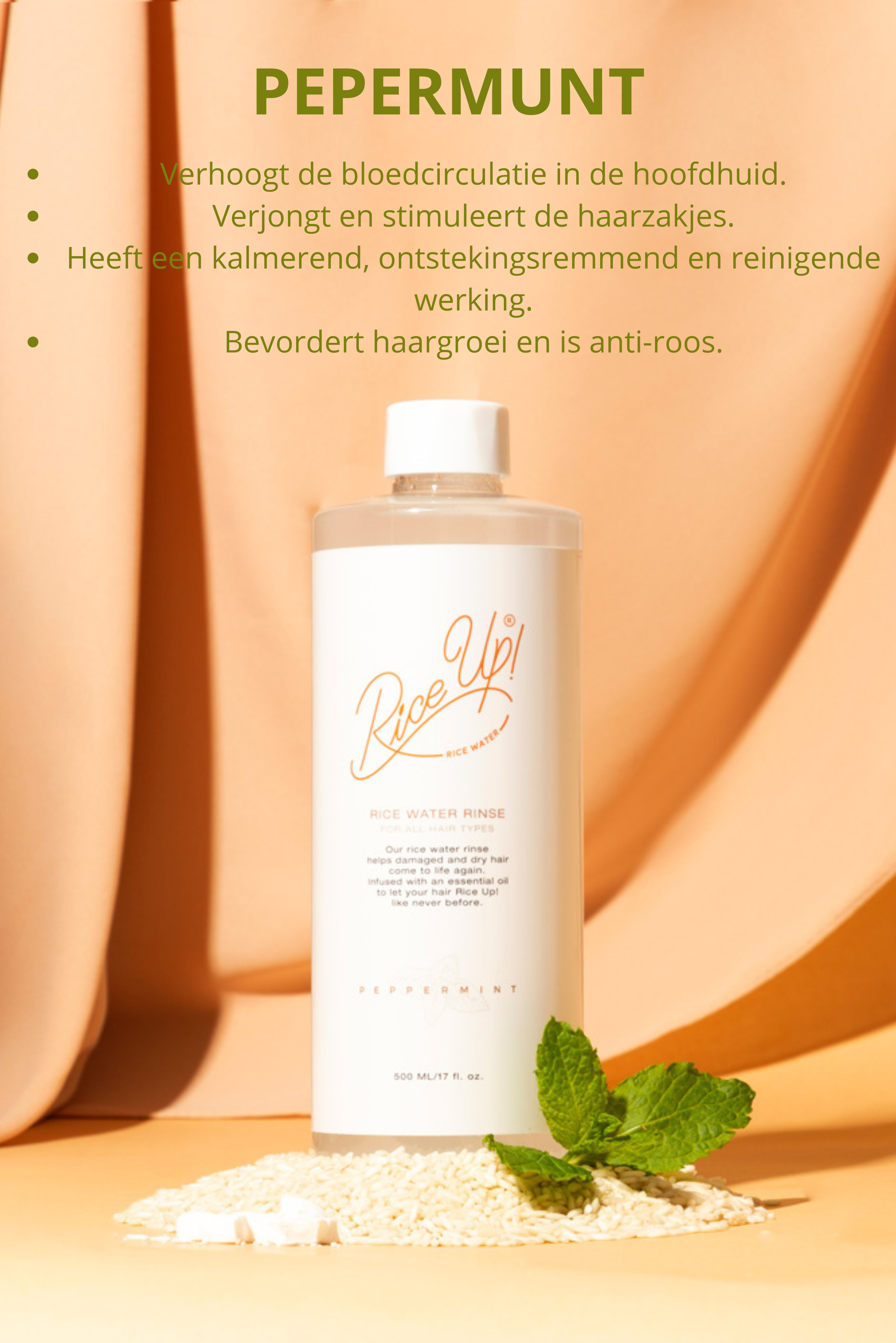 Rice Up! Rijstwater Proefpakket 3 flessen (Pepermunt, Lavendel & Rozemarijn).